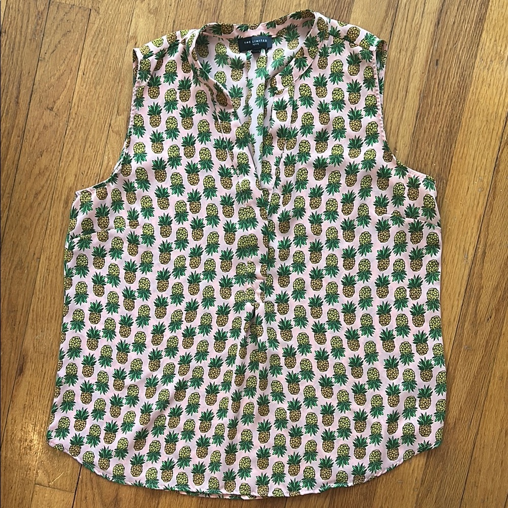 The Limited Pineapple Print Tank Top